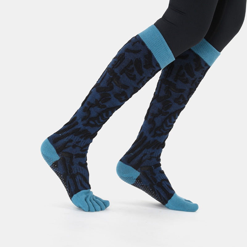 Zokfit Blue Yoga Grip Socks Non-Slip Women Textured Knit