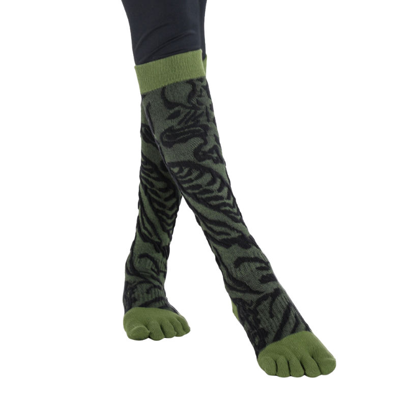 Zokfit Women’s Knit Textured Grip Yoga Socks – Green Non-Slip