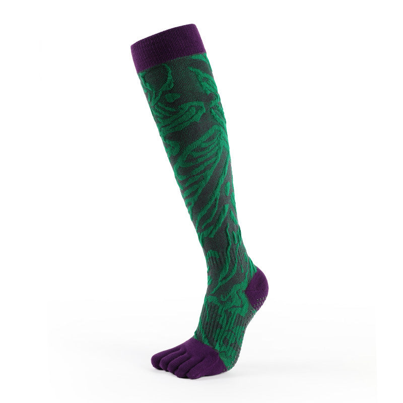Zokfit women’s purple grip socks for yoga and pilates