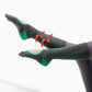 Breathable yoga socks with open instep and full sole traction