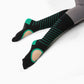 High-coverage pilates socks with silicone grip and support