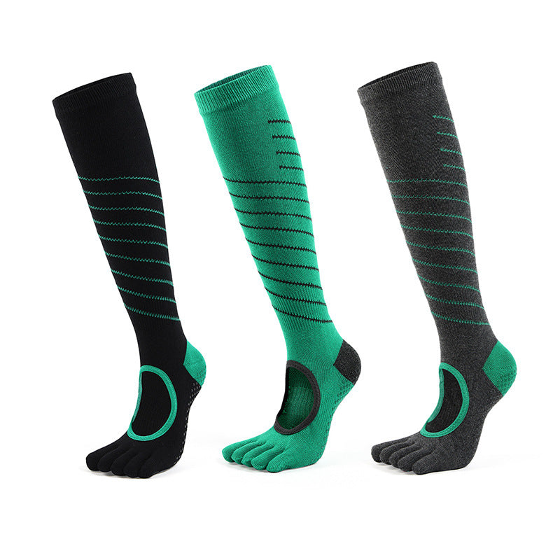 Close-up of non-slip silicone sole on Zokfit FlowArch socks