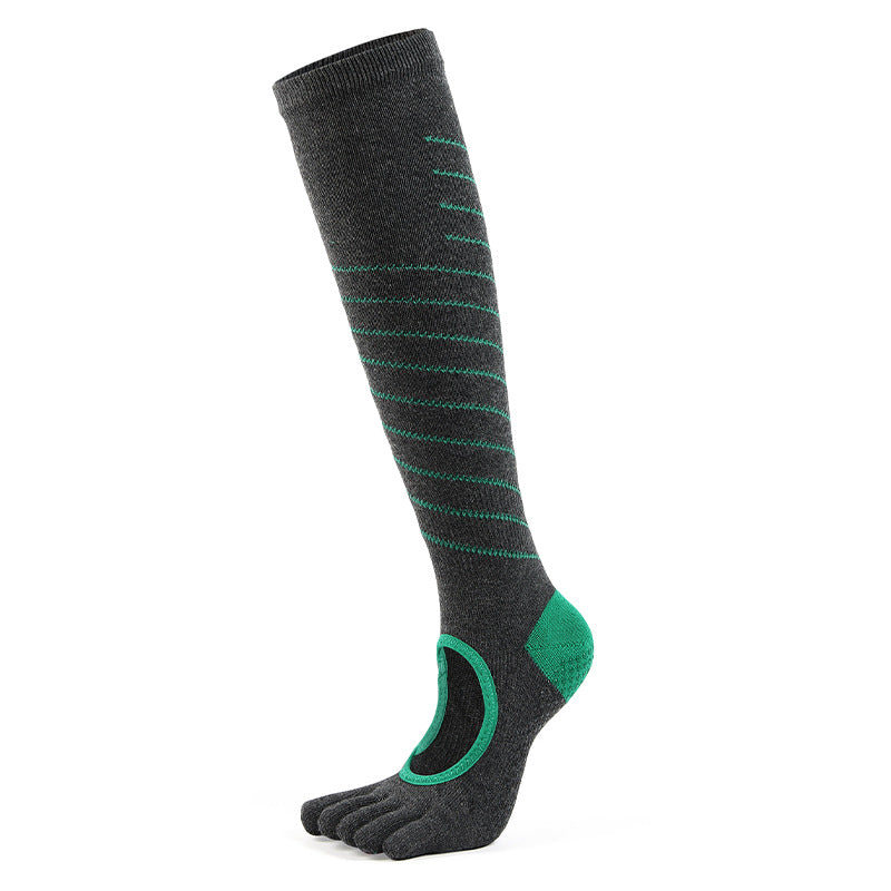 Zokfit Women Yoga Grip Socks over calf gray