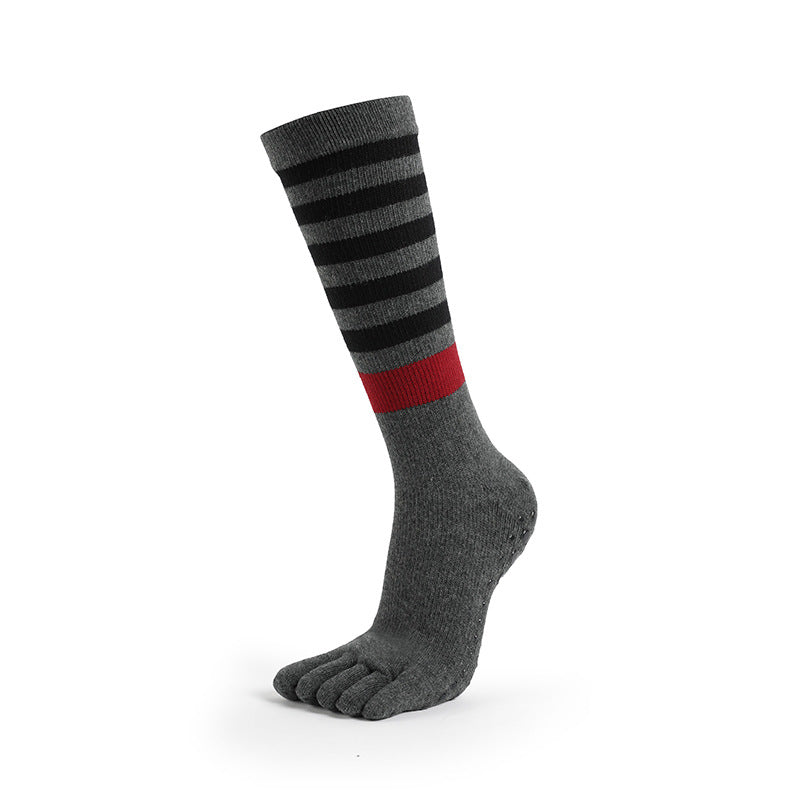 Zokfit Stripe Grip Yoga Socks for Women – Crew-Gray